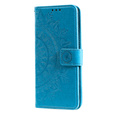 Etui z klapką do Oppo Reno7 5G, Mandala, niebieskie