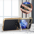 Etui do Samsung Galaxy Z Flip7 FE / Z Flip6, Leather Ring, czarne