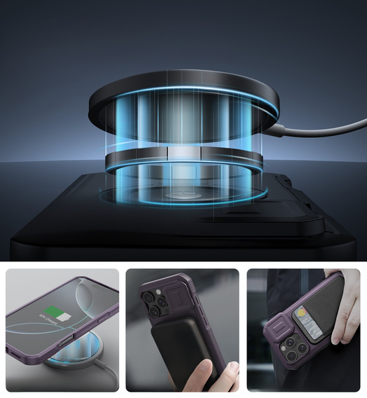 Etui Dexnor MagSafe z osłoną aparatu do iPhone 16 Pro Max