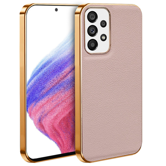 Etui do Samsung Galaxy A53 5G, Cowhide Leather, różowe