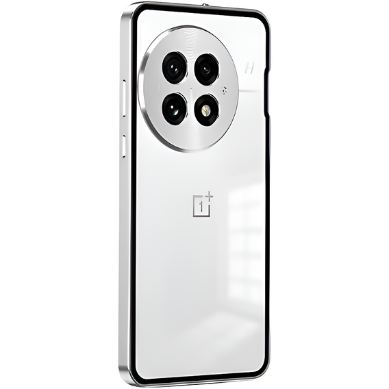 Etui do OnePlus 13R, Frame Case, srebrne
