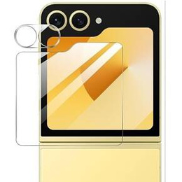 Szkło Hartowane na Aparat i Tylny Ekran do Samsung Galaxy Z Flip7 FE / Z Flip6, Przezroczyste