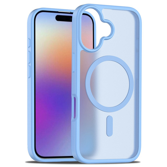 Etui Matt Case do iPhone 17, do MagSafe, półprzezroczyste niebieskie