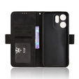 Etui z klapką do Oppo Reno 14F, Card Slot, portfelowe, czarne