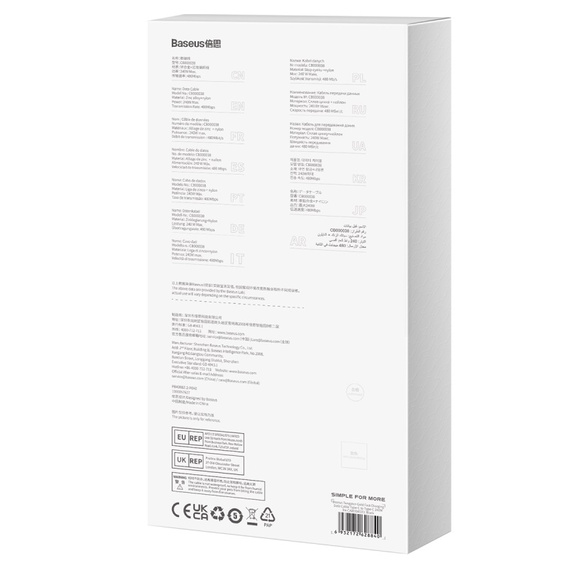 Kabel USB-C – USB-C 240 W z technologią Power Delivery do urządzeń ze złączem USB-C