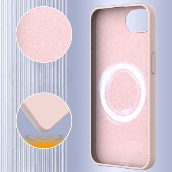 Etui do iPhone 16e, Silicone MagSafe, różowe