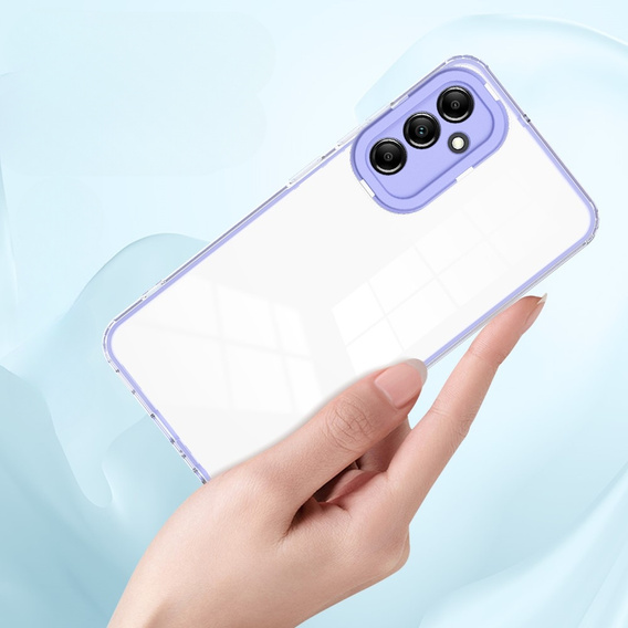 Etui do Samsung Galaxy A14 5G, Fusion Hybrid, przezroczyste / fioletowe