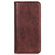 Etui do Samsung Galaxy S23 Ultra, Wallet Litchi Leather, Brązowe