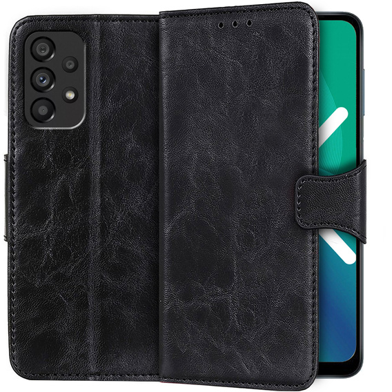 Skórzane Etui Wallet do Samsung Galaxy A53 5G, Black