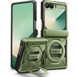 Etui Tongate MECH z MagSafe do Samsung Galaxy Z Flip7 FE / Z Flip6, zielone