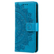 Etui z klapką do Xiaomi Redmi Note 13 Pro+, Mandala, niebieskie