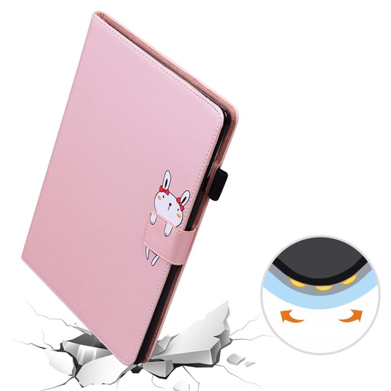 Etui do Lenovo Tab M10 Plus 10.6 Gen 3, z klapką, animal, różowe
