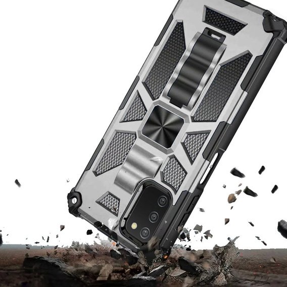 Etui do Samsung Galaxy A03s, Armor Kickstand, białe