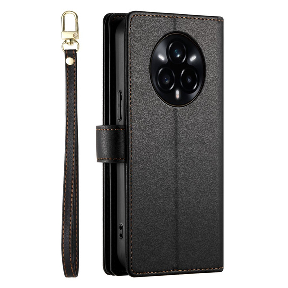 Etui z klapką do Realme 14 Pro 5G, Wallet Zipper Pocket, czarne