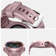 Pasek + Etui Dexnor do Samsung Galaxy Watch Active 2 44mm, z wbudowanym szkłem, różowy