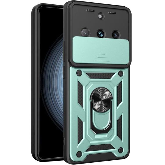 Etui pancerne do Realme 11 Pro 5G / 11 Pro+ 5G, CamShield Slide, zielone