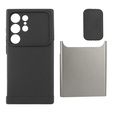 Pancerne etui do MagSafe na Galaxy S24 Ultra, ERBORD MagProtect Cam Slider, szare gunmetal