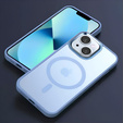 Etui do iPhone 13, do MagSafe, ERBORD Matt Case, niebieski + Szkło na ekran