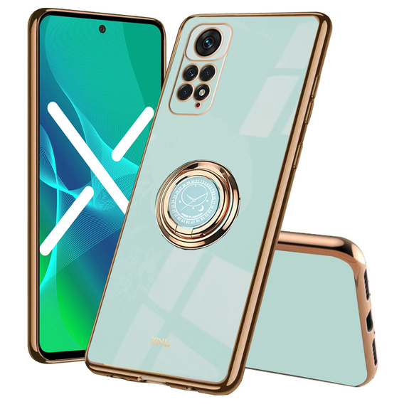 Zestaw Etui do Xiaomi Redmi Note 11/11s, Electro Ring, Miętowe + szkło