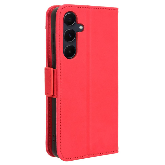 Etui z klapką do Samsung Galaxy A35 5G, Card Slot, czerwone