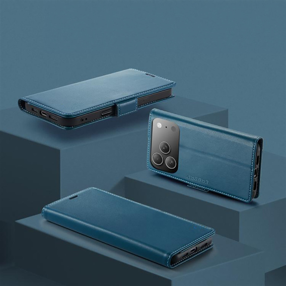 Etui portfelowe Glossy Litchi z klapką do iPhone 17 Pro Max