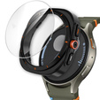 2w1 Etui + Szkło Hartowane do Samsung Galaxy Watch 7 40mm, Czarne