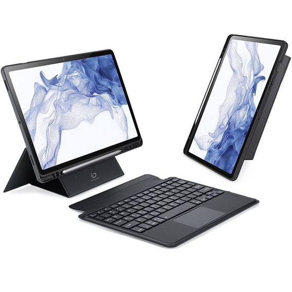 Etui z klawiaturą do Samsung Galaxy Tab S8, Dux Ducis DK series, czarne