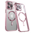 Etui do iPhone 15 Pro Max, Electro MagSafe, różowe + Szkło na ekran