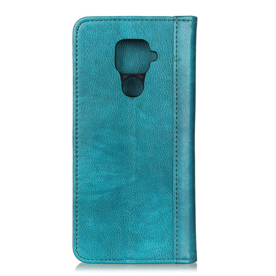 Etui do Xiaomi Redmi Note 9, Wallet Litchi Leather, zielone