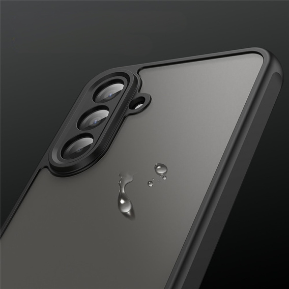 Etui Matt Case do Samsung Galaxy A17 5G, przydymione z czarnymi bokami