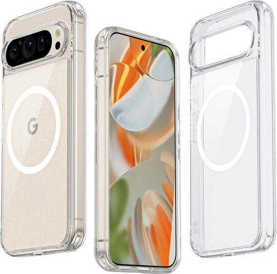 Etui do Google Pixel 9 Pro XL, Fusion Hybrid, do MagSafe, przezroczyste