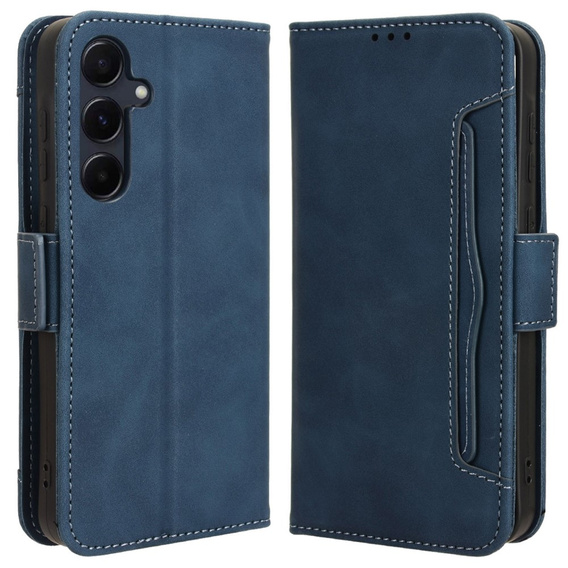 Etui z klapką do Samsung Galaxy A35 5G, Card Slot, niebieskie