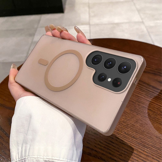 Etui do Samsung Galaxy S25 Ultra GKK – matowe, z podstawką – brązowe