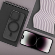 Etui do iPhone 16 Pro Max, do MagSafe, ERBORD Matt Case, przezroczyste / czarne + Szkło na ekran