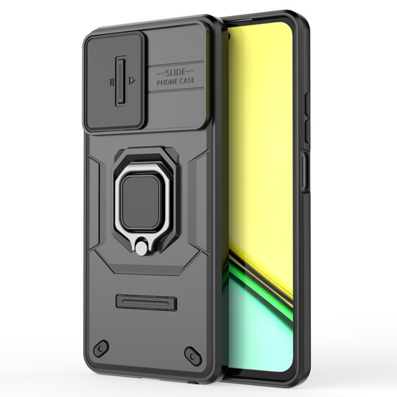 Etui do Realme C67 4G, KickStand Camera Lens, czarne
