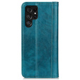 Skórzane Etui do Samsung Galaxy S24 Ultra, Wallet Litchi Leather, zielone