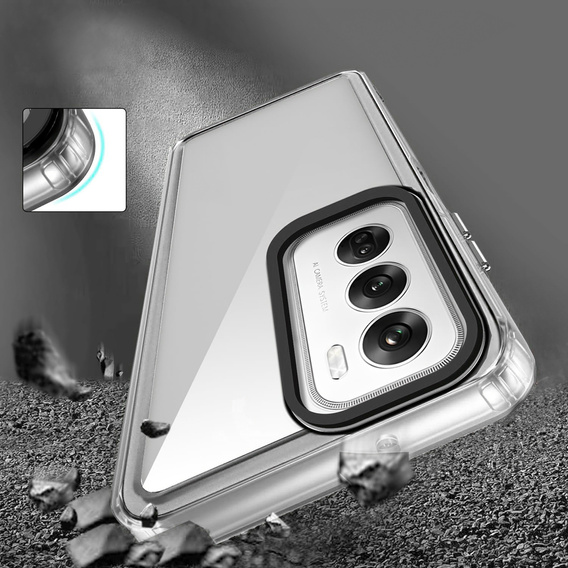 Etui do Oppo A80, Fusion Hybrid, przezroczyste