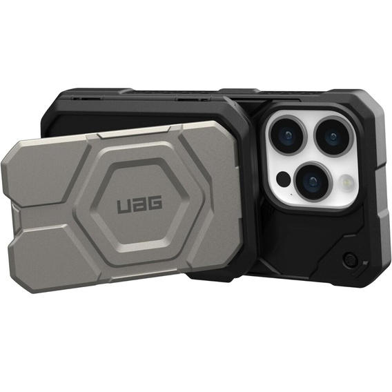 Urban Armor Gear Wallet MagSafe, Portfel na karty, dokumenty i gotówkę, srebrny