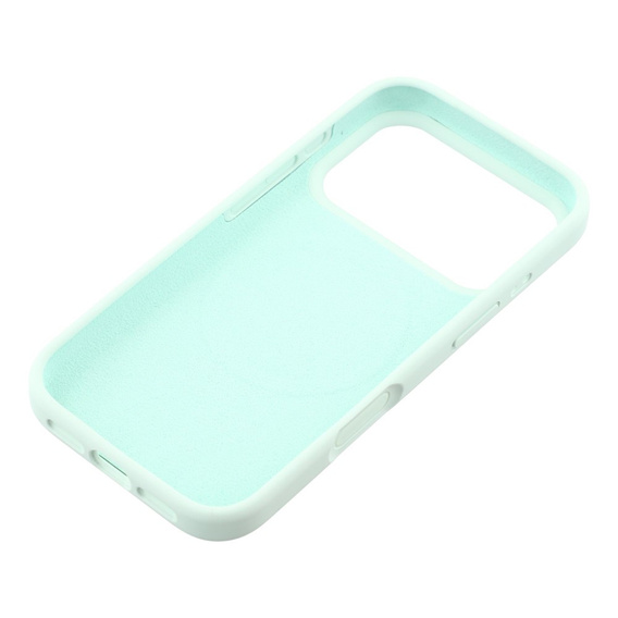 Etui silikonowe do iPhone 17 Pro, do MagSafe, antywstrząsowe, zielone