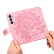 Etui z klapką do Samsung Galaxy A54 5G, Mandala, różowe rose gold