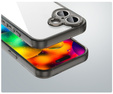 Etui do iPhone 17, z osłoną aparatu, przezroczyste z czarnymi bokami