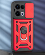 Etui pancerne do Oppo Reno 13, CamShield Slide, czerwone