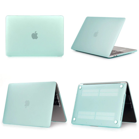 Etui do Macbook Air 13 A1466/A1369, Hard Case Obudowa, Pokrowiec Półprzezroczysty Miętowy Zielony