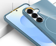 Etui do Samsung Galaxy S25 FE, Silicone Lite, do MagSafe ze smyczką, niebieskie