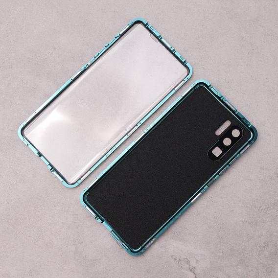 Etui do Huawei P30 Pro, ERBORD Glass Armor Leather, niebieskie