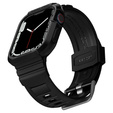 Pasek z etui Spigen do Apple Watch 4/5/6/7/8/9/SE 44/45mm, Rugged Armor Pro, Czarny