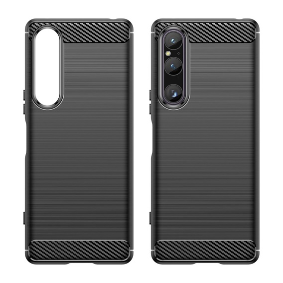 Etui do Sony Xperia 1 V, Karbon, czarne