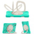 Etui dla dzieci do Samsung Galaxy Tab A7 Lite 8.7 T220/T225, Pancerne, dziecięce, Zielone / Szare