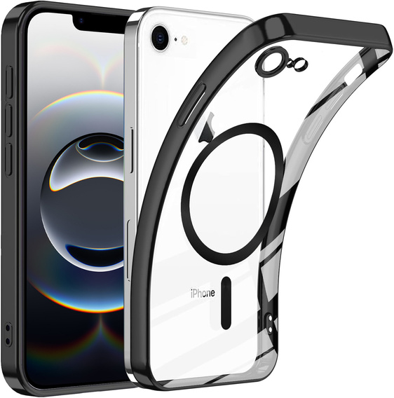 Etui do iPhone 16E, Electro MagSafe, czarne + Szkło na ekran