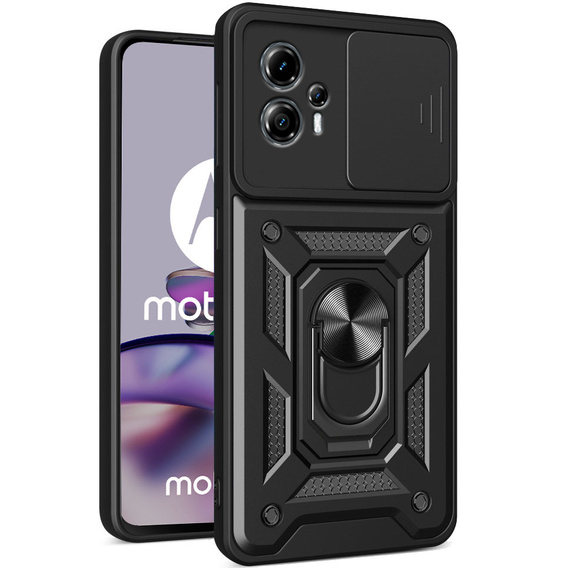 Etui pancerne do Motorola Moto G13 / G23, CamShield Slide, czarne